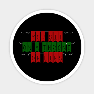 Throne Of Lies Elf Quote Christmas Knit Magnet